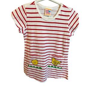 Vintage little girls striped dress size 4 fits like 3t